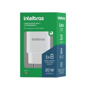 Fonte Carregador USB EC 10 Power 20W Branco Intelbras