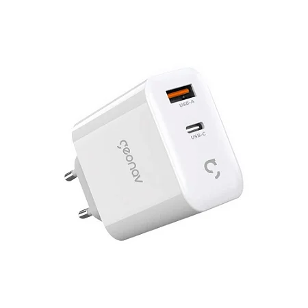 Geonav Carregador Universal SuperPower GaN Duo, 65W – Branco
