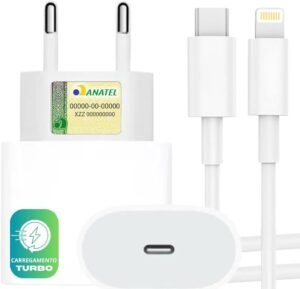 Kit Carregador Turbo Compatível com iPhone (Utilibrox)