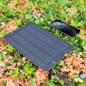 Soshine Mini Painel Solar Monocristalino USB 5V, 6W, Carregador Solar à Prova D'água com Sistema de Estabilização de Tensão Incorporado