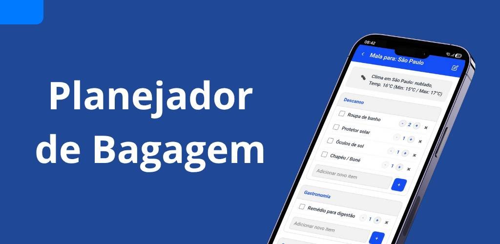 Planejador de bagagem banner