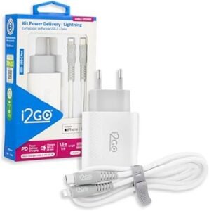 Kit Carregador Ultra Rápido i2GO (20W PD) - Solução Certificada MFi