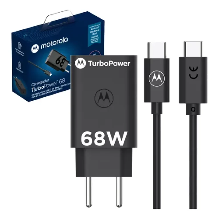 Motorola Carregador de Parede Turbo Power 68W – Preto